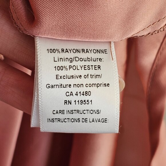 Gentle Fawn Light Pink Striped Off Shoulder Shirt Dress Sz S - Picture 9 of 10